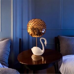 Oh Joy! Rose Gold and White Swan Table Lamp